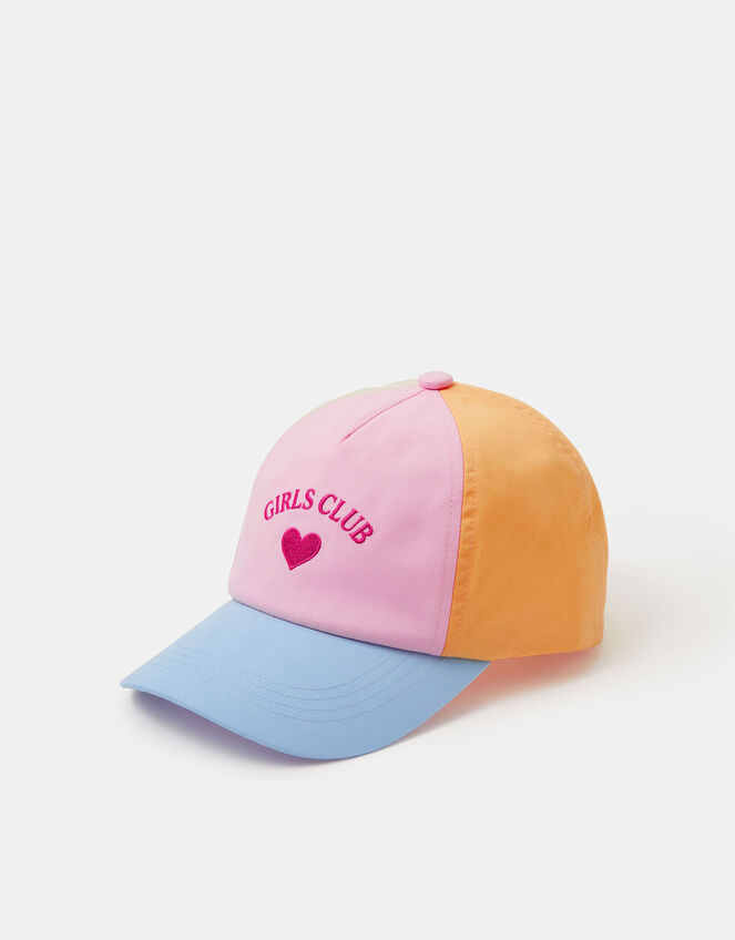 Girls Club Colourblock Baseball Cap, Multi (PASTEL MULTI), large
