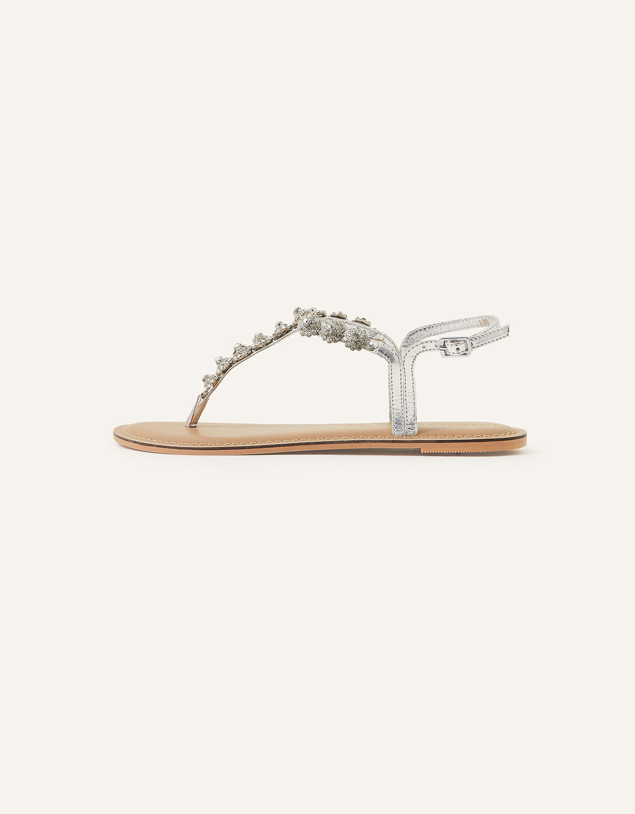 Reno Sparkle Wide Fit Sandals Silver