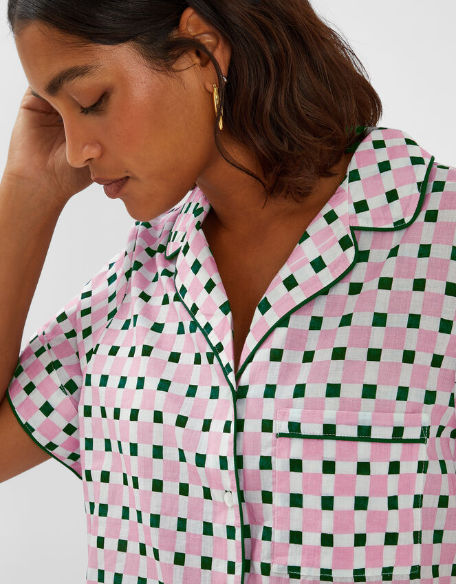 Checkerboard Short Pyjama Set, Pink (PINK), large