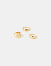 Chunky Ring Set, Gold (GOLD), large
