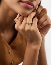 2-Pack Knot Rings, Gold (GOLD), large