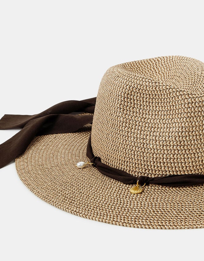Charm Trim Fedora Hat, , large