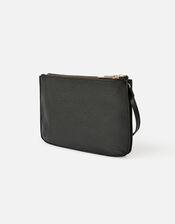 Lara Leather Cross Body Bag, Black (BLACK), large