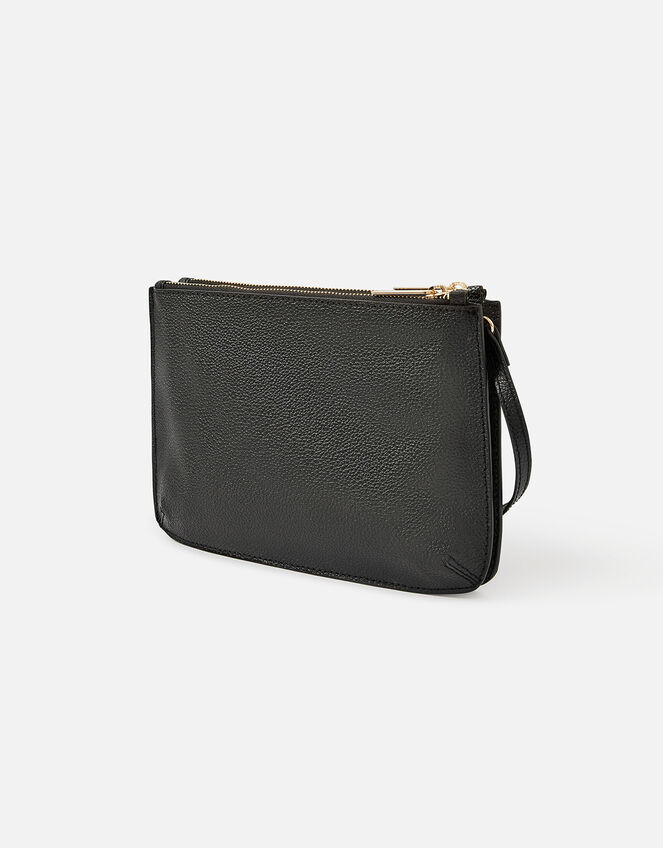Lara Leather Cross Body Bag, Black (BLACK), large