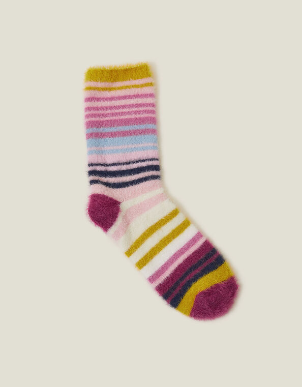 Striped Fluffy Socks, , large