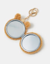 Girls Bear Compact Mirror Bag Charm, , large