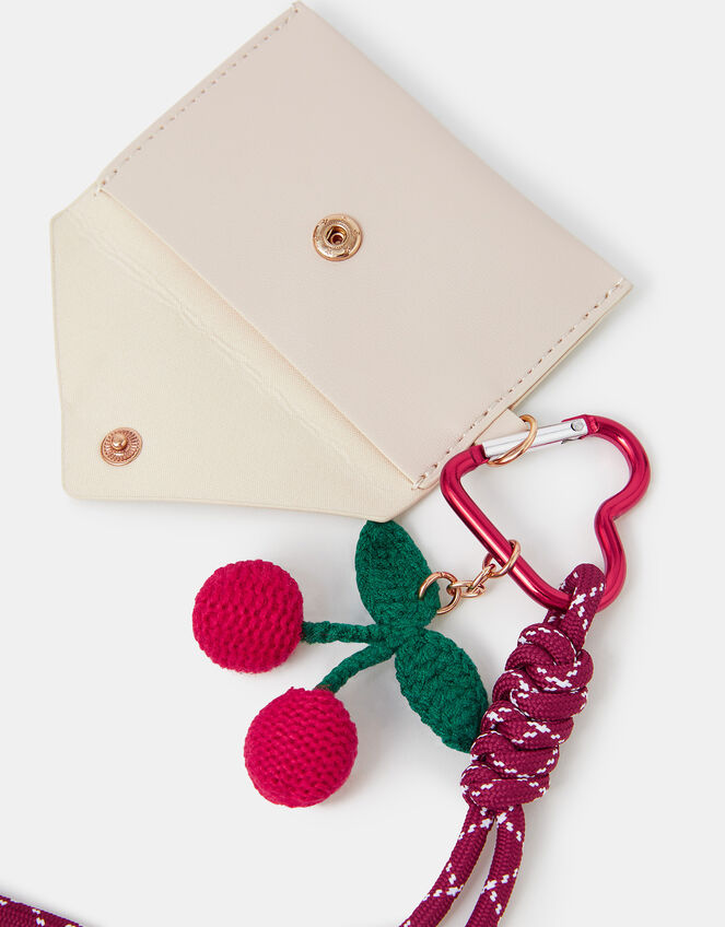Cherry & Envelope Cord Bag Charm, , large