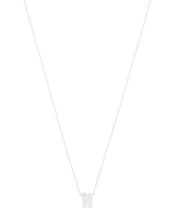 Sterling Silver Sparkle Initial Necklace - H, , large