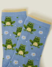 Frog Print Socks, , large