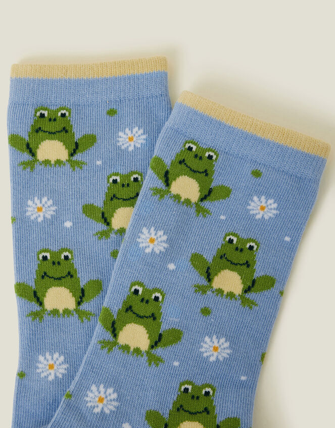 Frog Print Socks, , large