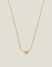 14ct Gold-Plated Stainless Steel Initial Heart Necklace, Gold (GOLD), large