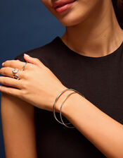 2-Pack Sterling Silver-Plated Bangles, , large