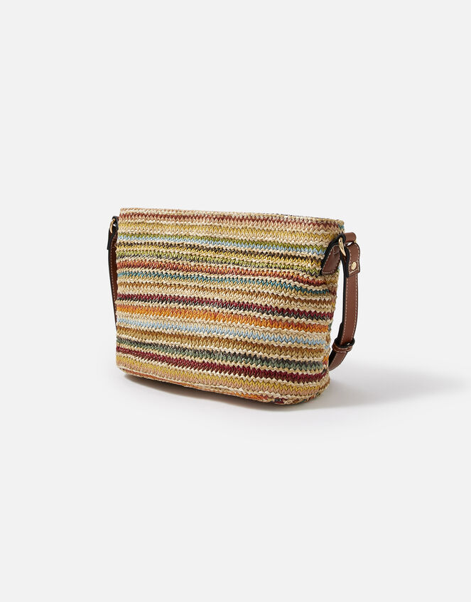 Stripe Weave Cross-Body Bag, , large