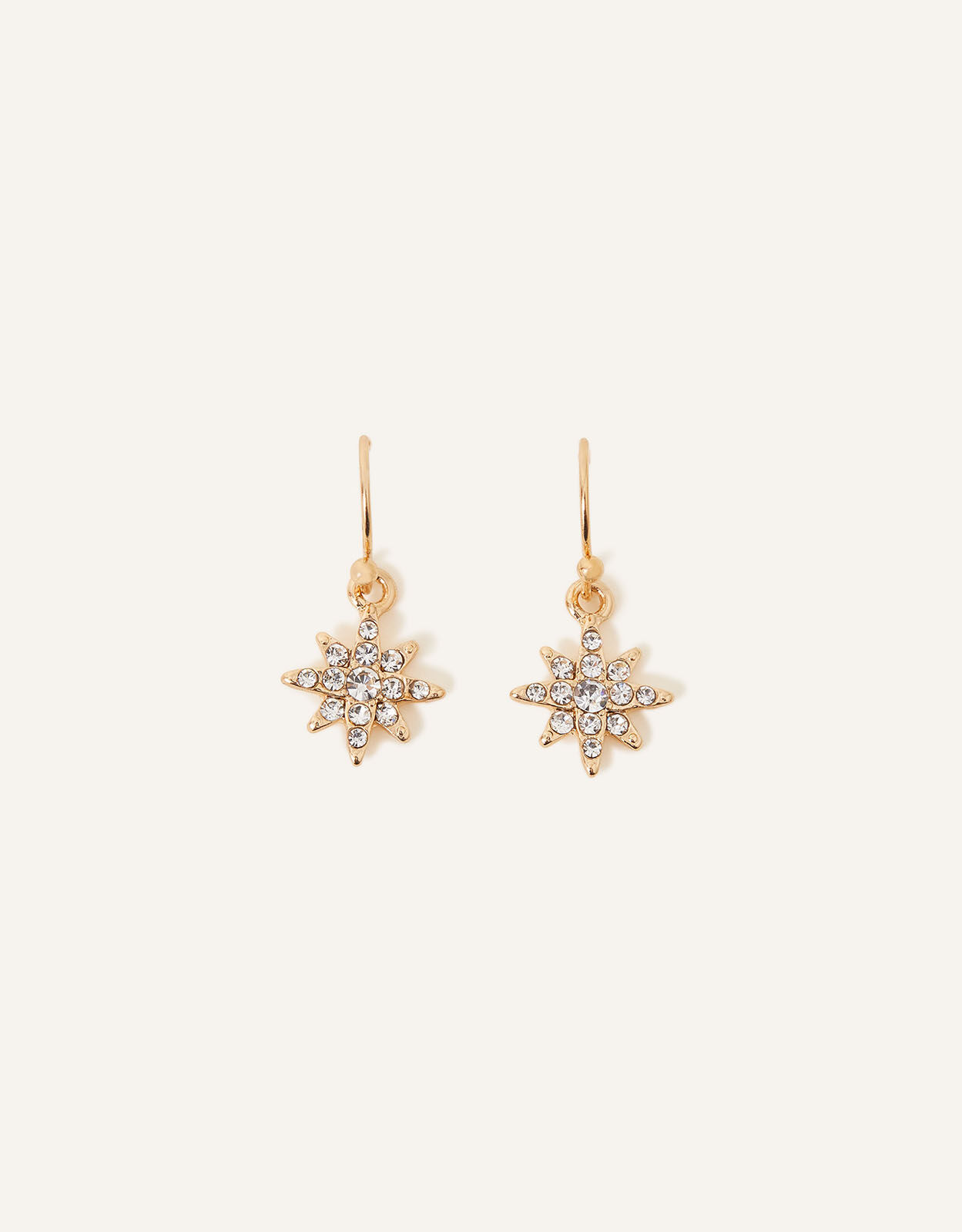 Sparkle Star Short Drop Earrings