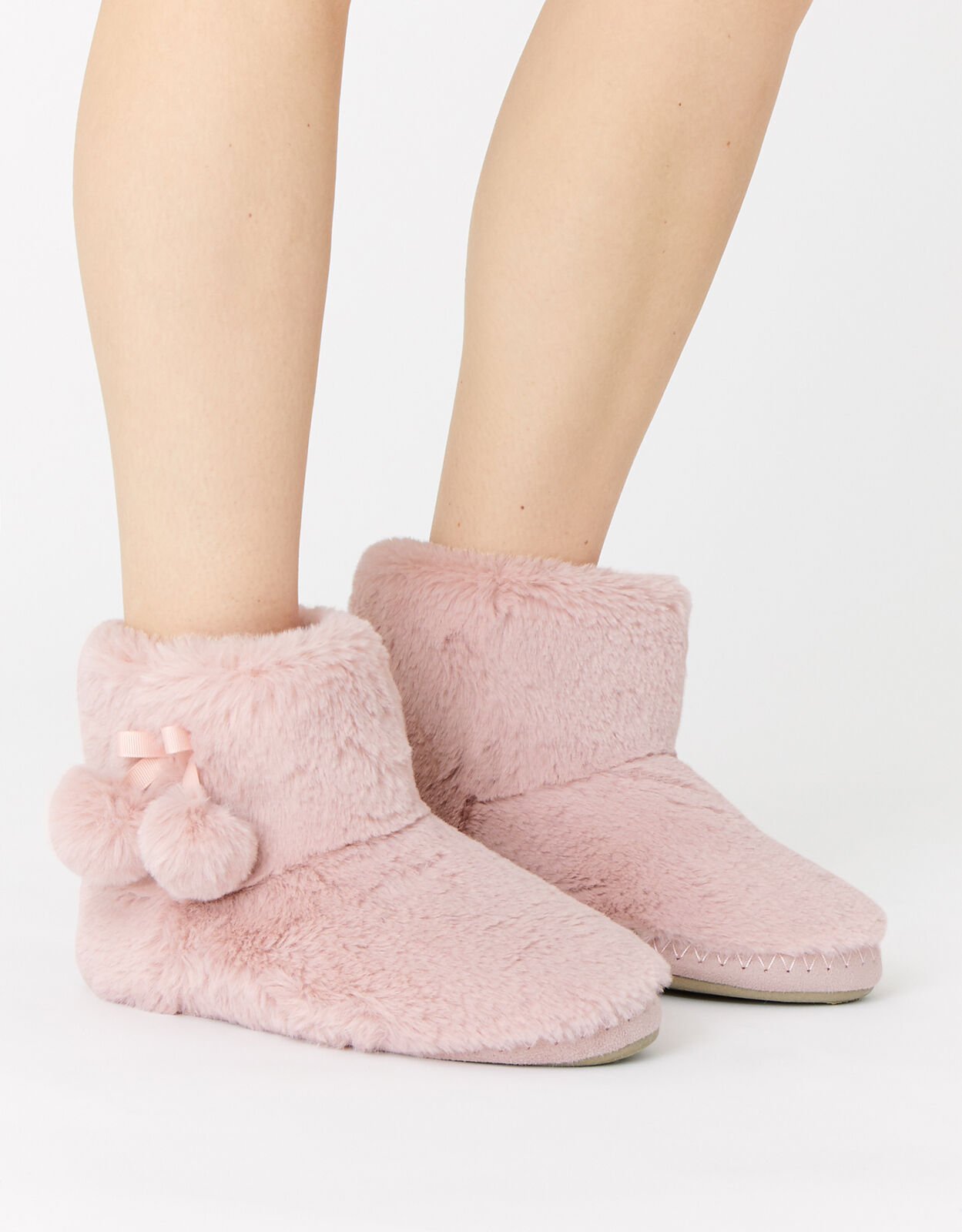 Womens pink slipper top boots