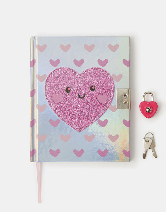 Girls Lockable Heart Journal, , large