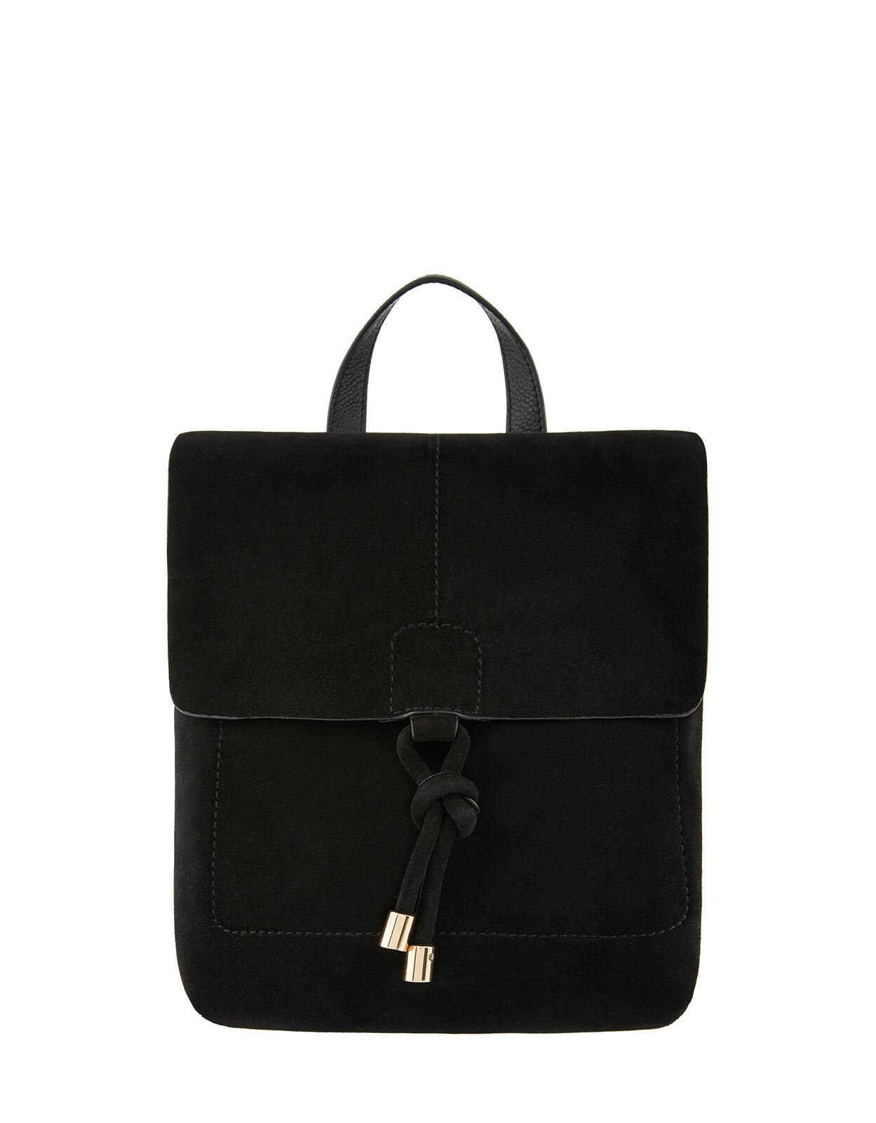 Black new arrivals suede backpack