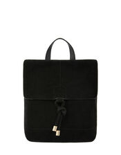 Maud Suede Backpack, Black (BLACK), large