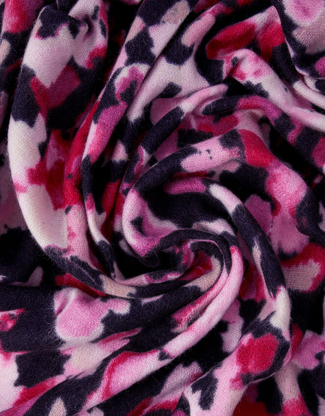 Blurred Floral Blanket Scarf, , large