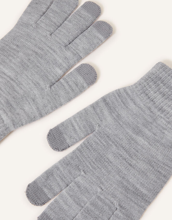 Super-Stretchy Touchscreen Gloves Grey | The Neutral Edit | Accessorize UK