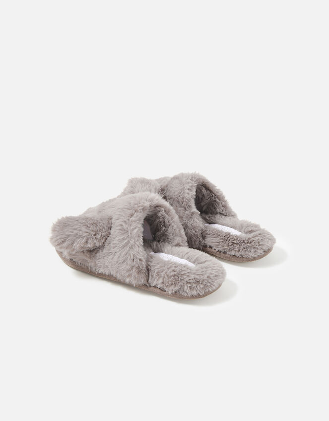 Girls Puppy Fluffy Mule Slippers, Mink (MINK), large