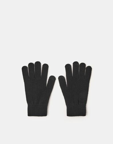 Super-Stretchy Touchscreen Gloves, Black (BLACK), large