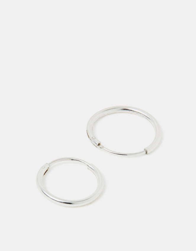 2-Pack Sterling Silver Hoop Earrings, , large