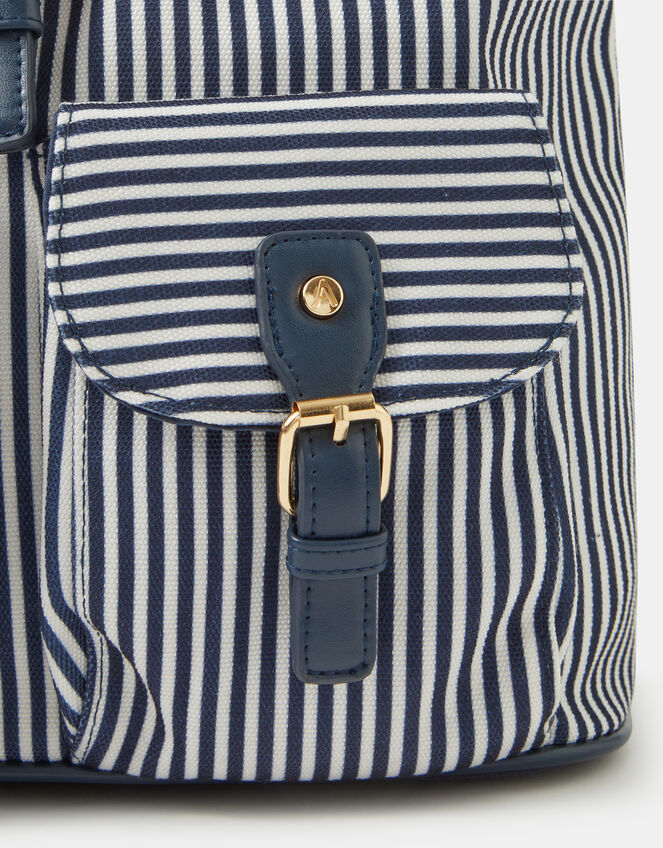 Stripe Print Backpack, , large