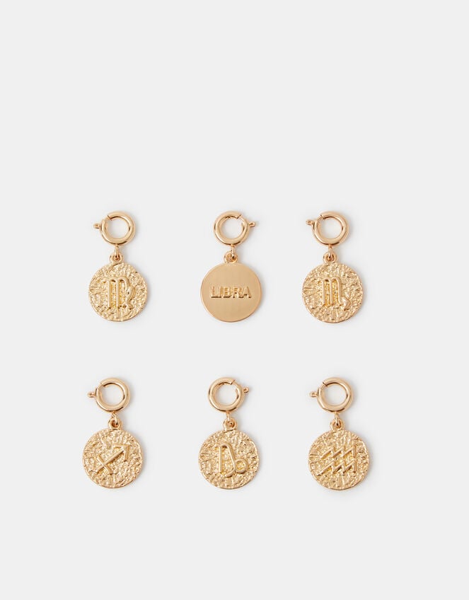 Horoscope Jewellery Charm, Gold (GOLD), large