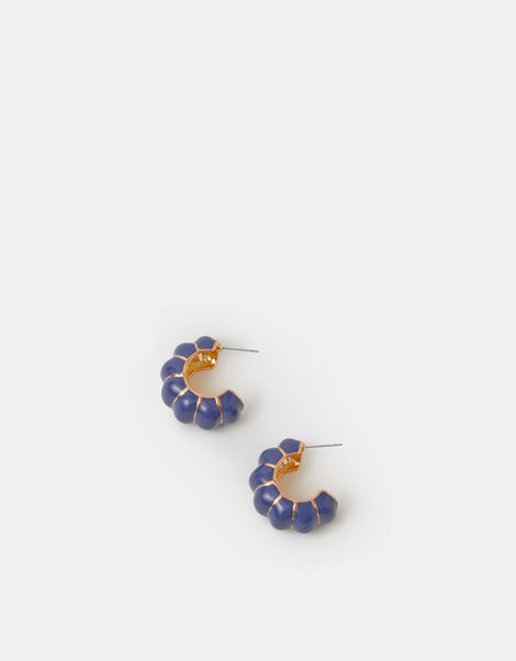 Ribbed Chunky Hoop, , large