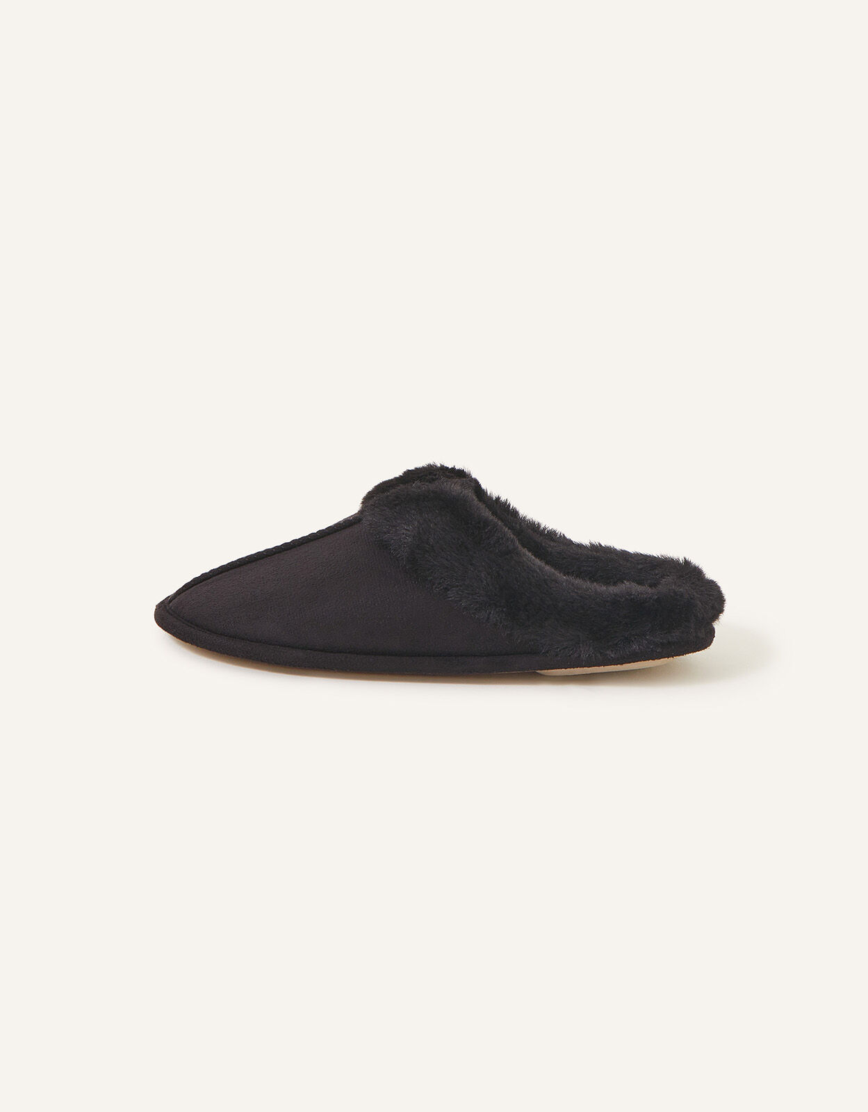 Black fur mule 2025 slippers