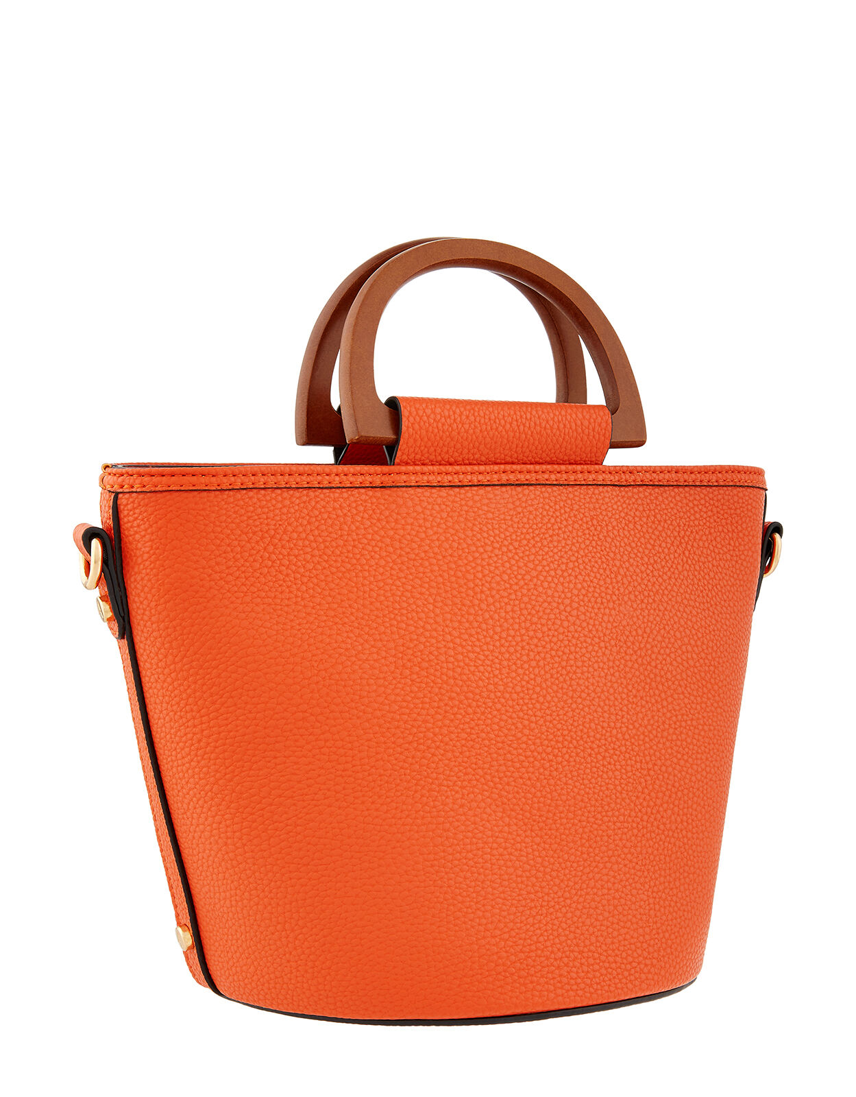 Contrast Weave Handheld Bucket Bag Orange Shoulder bags Accessorize ROI