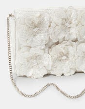 3D Sequin Flower Clutch Bag, , large