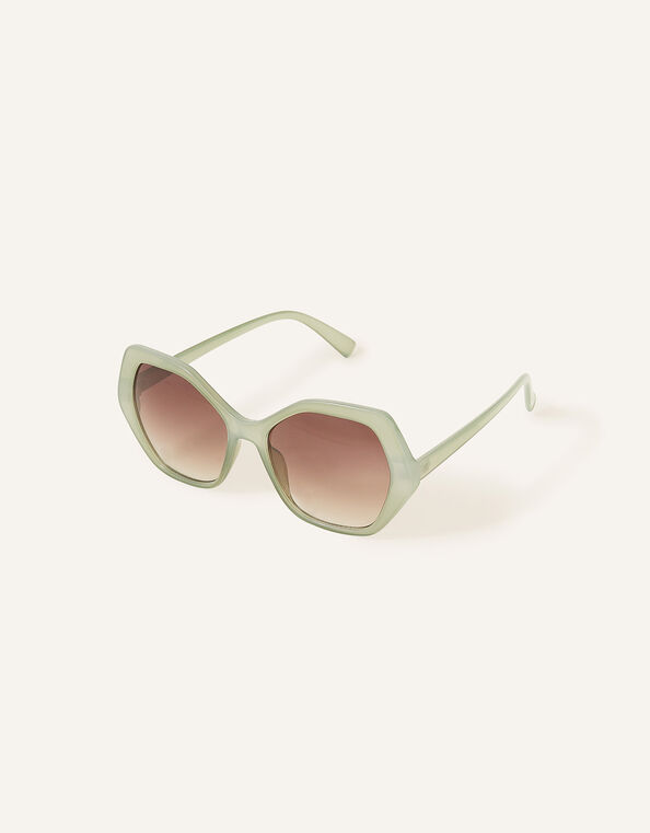 Oversized Hexagon Sunglasses, , large