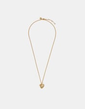 14ct Gold-Plated Chunky Heart Pendant Necklace, , large