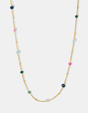 14ct Gold-Plated Beaded Station Necklace, , large