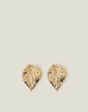Large Leaf Stud Earrings, , large