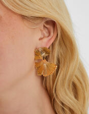 Double Fan Drop Earrings, , large
