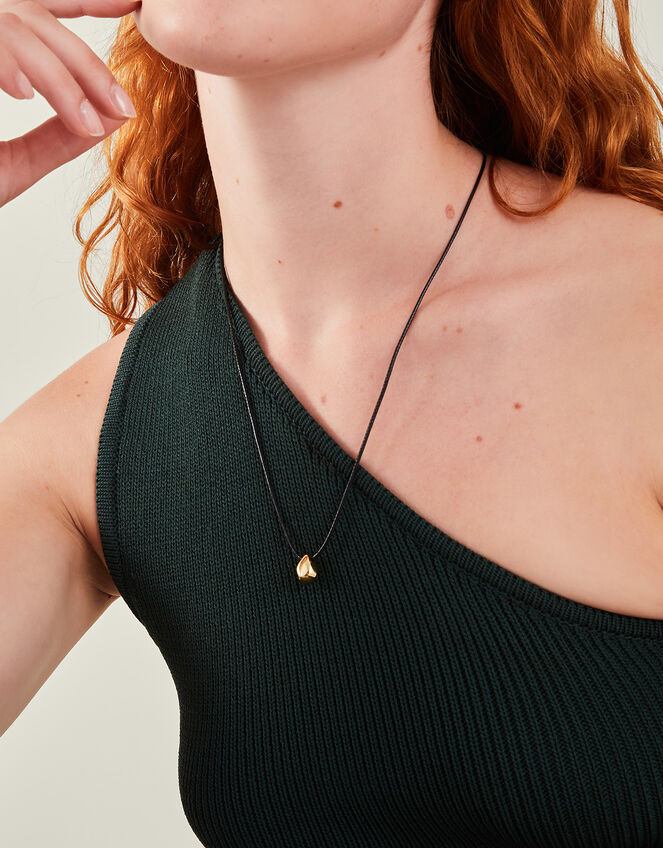 14ct Gold-Plated Molten Cord Necklace, , large