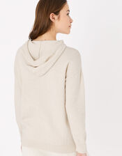 Knit Longline Lounge Hoody, Brown (TAUPE), large