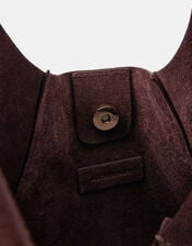 Slouchy Suede Shoulder Bag, , large