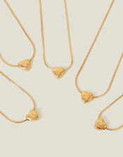 14ct Gold-Plated Stainless Steel Initial Heart Necklace, Gold (GOLD), large
