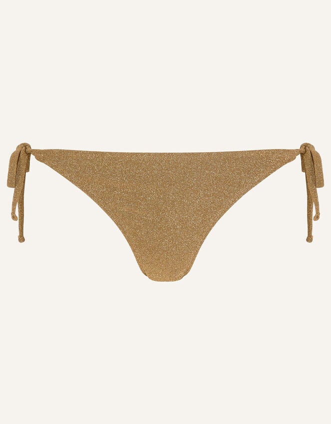 Shimmer Bikini Bottoms, Gold (GOLD), large