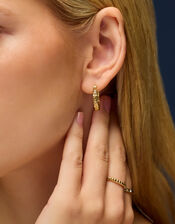 14ct Gold-Plated Filigree Hoop Earrings, , large