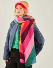 Rainbow Stripe Blanket Scarf, , large