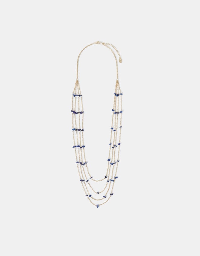 Stone Station Layered Necklace, , large