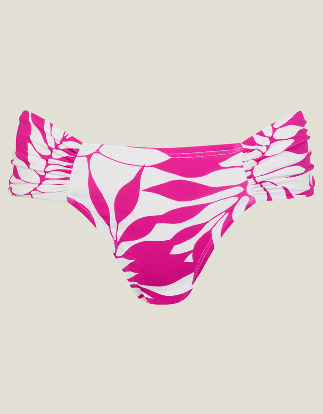 Palm Print Bikini Bottom, Pink (PINK), large
