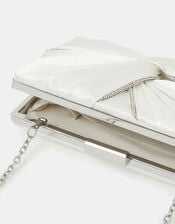 Bridal Satin Pleat Clutch Bag, , large