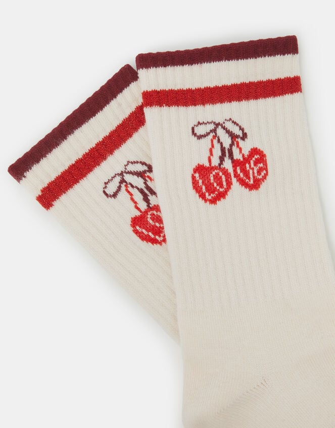 Accessorize x Good Manners Cherry Socks, , large