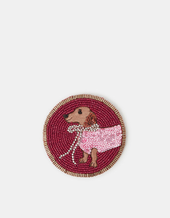 Beaded Sausage Dog Coaster, , large